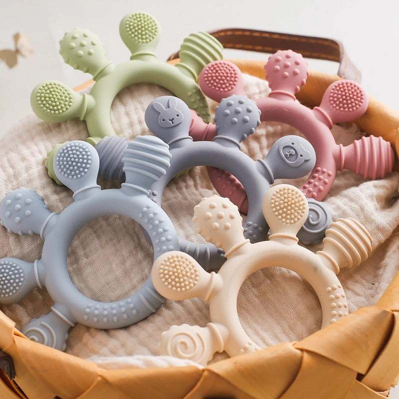 Playful Silicone Teething Ring