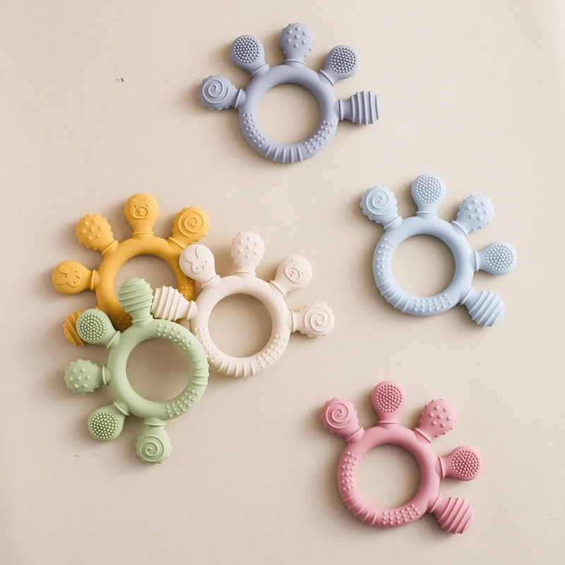 Playful Silicone Teething Ring