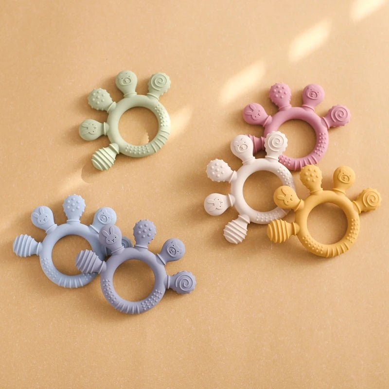 Playful Silicone Teething Ring